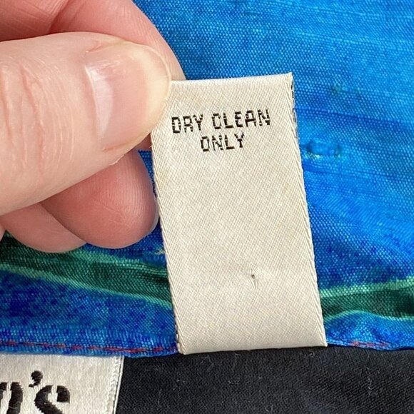 VTG Chico’s Jacket Womens 2 US L 12 Chinook Southwestern Aztec Beaded‎ Silk - Picture 8 of 16